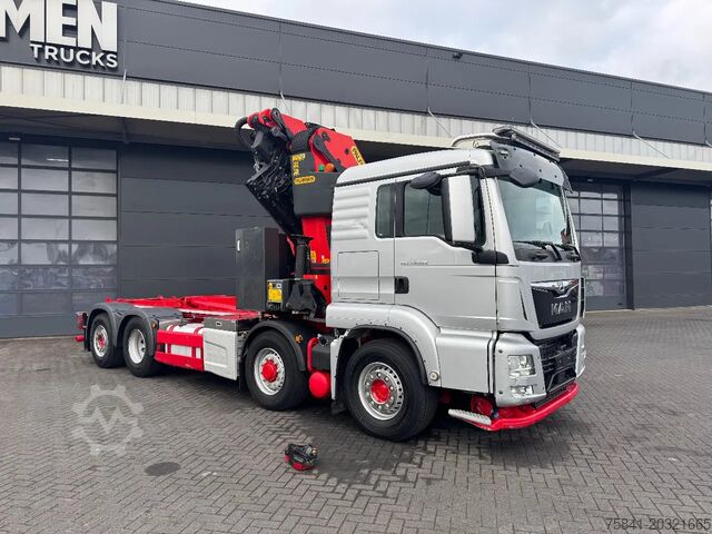 System med krogarm MAN TGS 35.500 8x4h-6 BL Palfinger PK 53002-SH E + ...