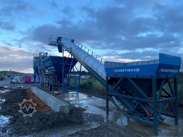 Loji pencampuran konkrit mudah alih, konkrit CONSTMACH 30 m3/h Mobile Concrete Batching Plant