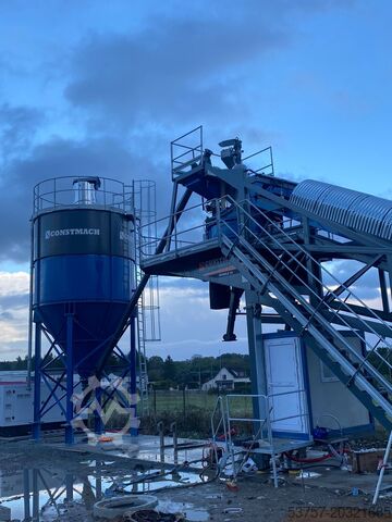 Loji pencampuran konkrit mudah alih, konkrit CONSTMACH 30 m3/h Mobile Concrete Batching Plant