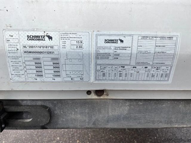 Розсувні тенти SCHMITZ CARGOBULL - SCS 24/L - Dhollandia 2.000KG - DISC - Slidin...