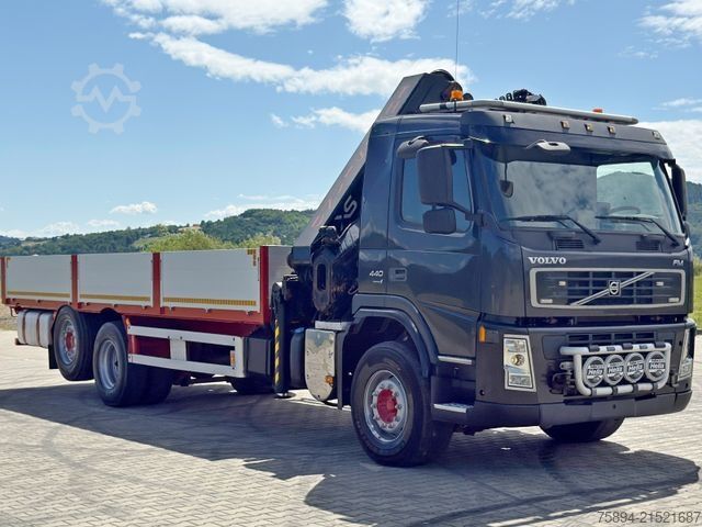 Kravas automašīnai uzstādīts celtnis VOLVO FM 440 * HIAB 288 E - 8 HIPRO/FUNK * TOPZUSTAND