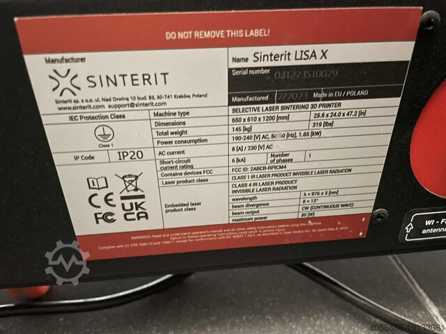 3D SLS প্রিন্টার SINTERIT Lisa X SLS Performance Set