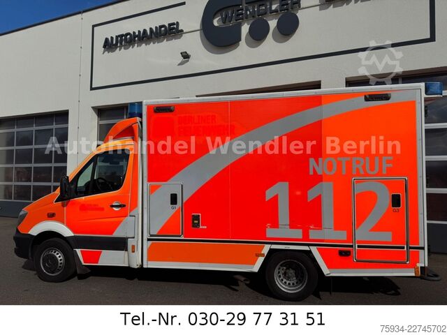 Samochód strażacki MERCEDES-BENZ Sprinter 516 CDI RTW Fahrtec Trage & Sessel