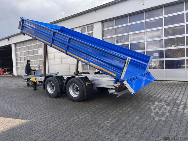 Pašizgāzēja piekabe Möslein TTD 19 B  19 t Tandemkipper- Tieflader hydraulischer Klappe Breitbereifung