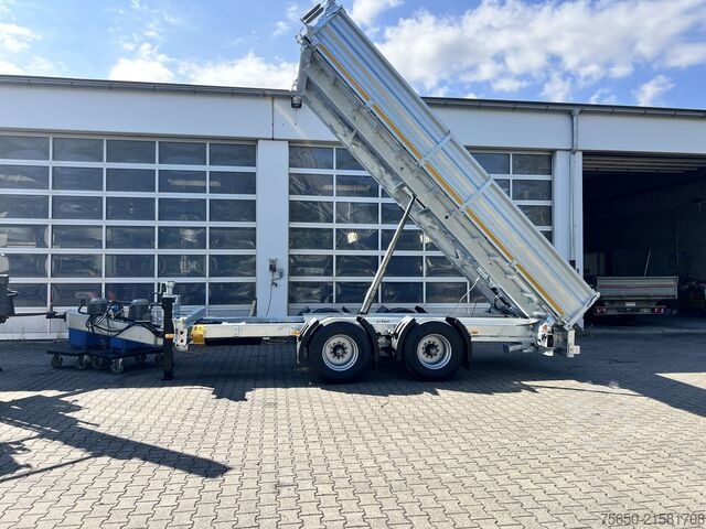 Pašizgāzēja piekabe Möslein TTD 19 B  19 t Tandemkipper- Tieflader hydraulischer Klappe Breitbereifung