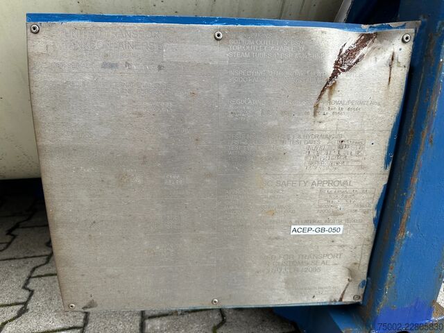 Contenedor cisterna Van Hool 34.600L / 1-comp. + baffles / 20FT swapbody / U...