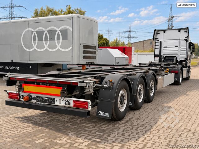 Semiremorcă cu caroserie interschimbabilă Goebel Containerchassis 10|20|30|40 Lenkachse