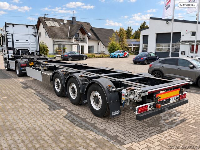 Semiremorcă cu caroserie interschimbabilă Goebel Containerchassis 10|20|30|40 Lenkachse