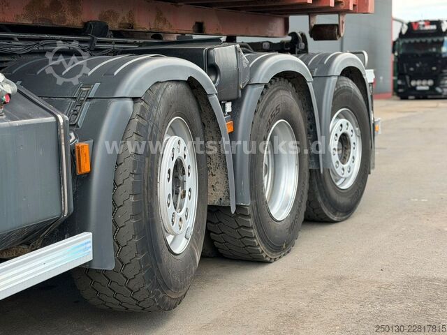 Kanca kasalı yük kamyonu (roll-off) SCANIA R 380 HIAB-Ladekran und ARK, Liftachsen 2+4