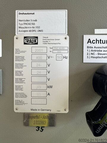 CNC Drehmaschine TRAUB TNC 42/65