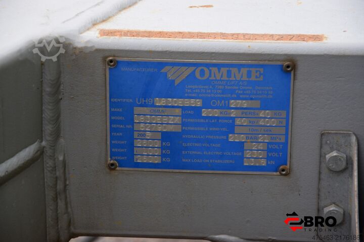 במת הרמה נגררת + ממונעת עצמאית Ommelift 1830 EBZX Aanhangerhoogwerker