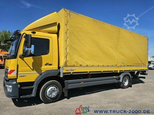 شاحنة بمسطحة ومشمع Mercedes-Benz Atego 1227 Plane Spriegel LBW BÄR 1.500 Kg + AHK
