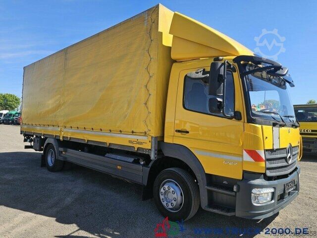 شاحنة بمسطحة ومشمع Mercedes-Benz Atego 1227 Plane Spriegel LBW BÄR 1.500 Kg + AHK