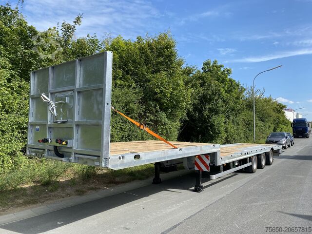 Remorque surbaissée Möslein ST 3-Plato 9,4 3 Achs Satteltieflader Plato 45 t GGfür Fertigteile, Baumaschinen oder Container