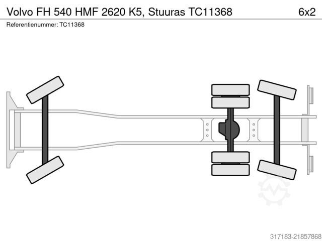 लोडिंग प्लेटफार्म Volvo FH 540 HMF 2620 K5, Stuuras