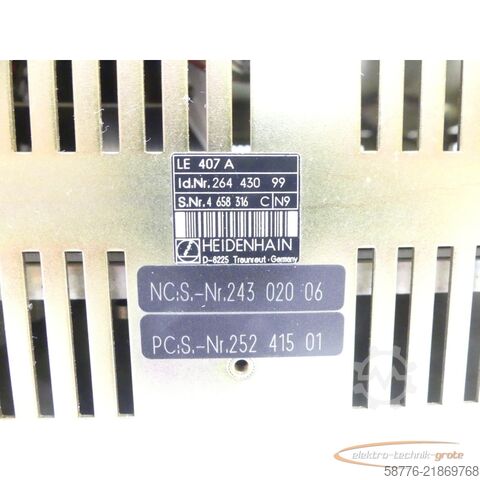 Komponent Heidenhain LE 407 A Steuerung ID: 264430-99 / 264 430 99 SN: 4658316C