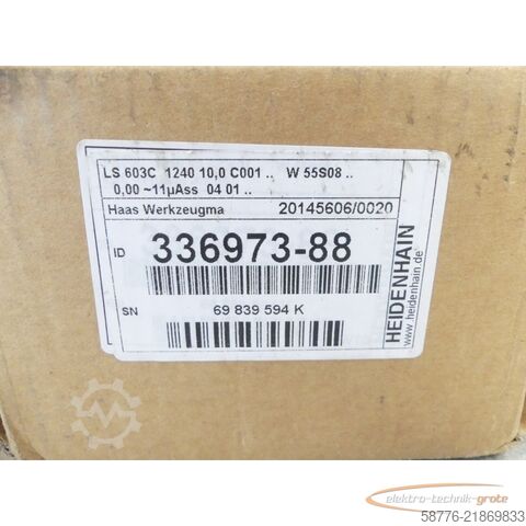 רְכִיב Heidenhain LS 603C ID 336 973-88 ML 1240mm SN69839594K --