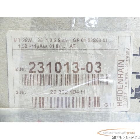 Composant Heidenhain MT 25W Messtaster ID: 231013-03 SN: 22362184H --