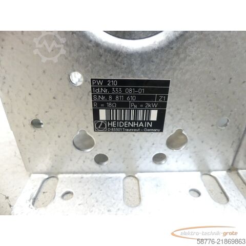 अवयव Heidenhain PW 210 ID: 333 081-01 Bremswiderstand SN: 8811610