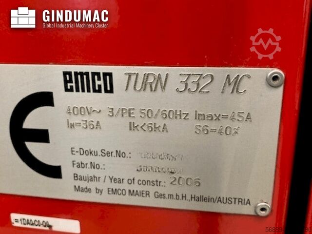 Horizontal-Drehmaschine EMCO TURN 332 MCPlus