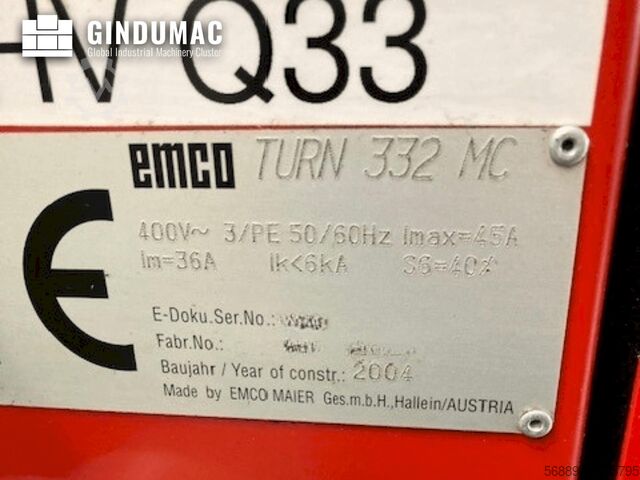 Horizontal-Drehmaschine EMCO TURN 332 MCPlus