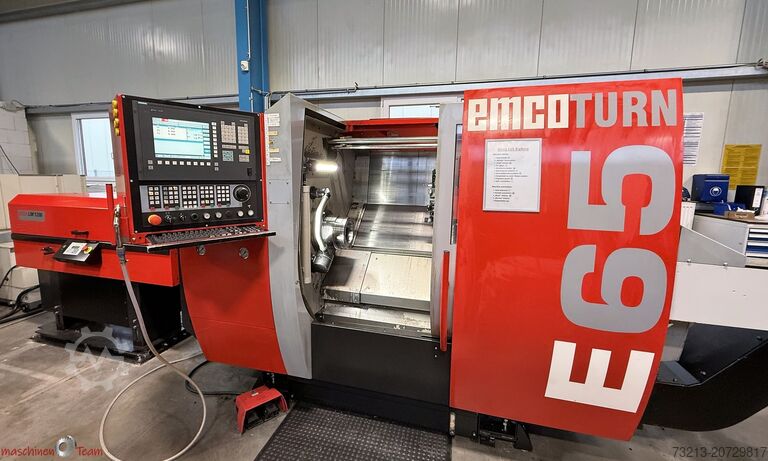 CNC virpa ar aprīkojumu un C asi EMCO E65 TM BigBore 95