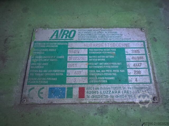 رفع المقص Airo X14EW Hoogwerker Schaarhoogwerker