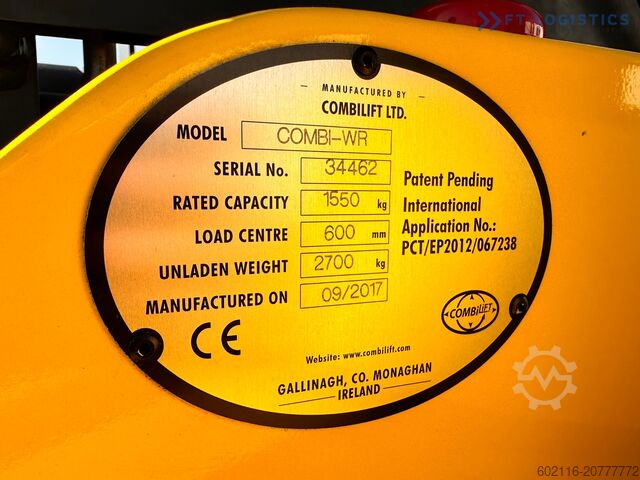 4-cestný vysokozdvižný vozík Combilift WR / DUPLEX / 4.5M / 2017 / ONLY 30 H