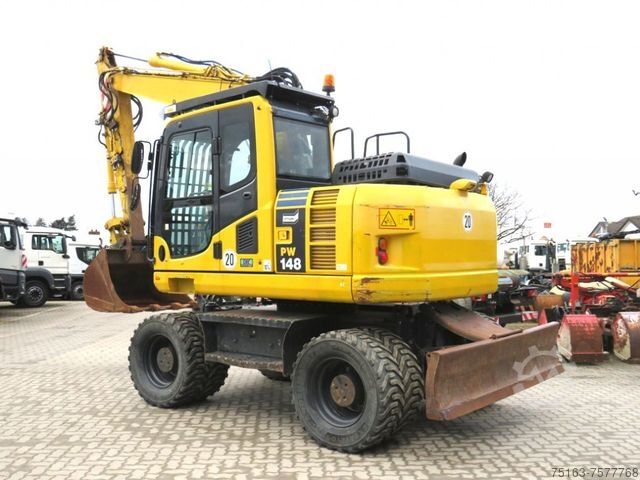 รถขุดล้อยาง KOMATSU Mobilbagger PW 148 - 8 Bagger 6.824h Deutsch top