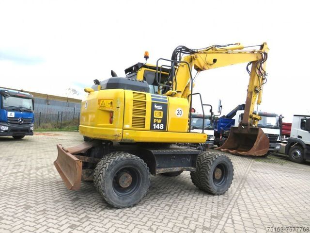 รถขุดล้อยาง KOMATSU Mobilbagger PW 148 - 8 Bagger 6.824h Deutsch top