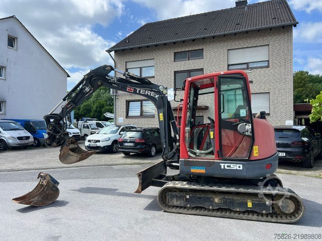 Excavadora de cadenas TEREX TC50 HKS TR-K60 TiltRotator Schnellwechsler