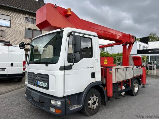 Plataforma elevadora sobre camión MAN TGL 8.180 Bison Palfinger TKA 28 M Hubsteiger
