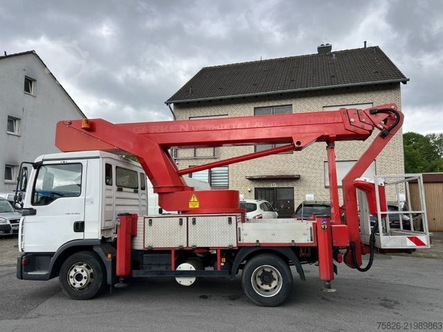 Plataforma elevadora sobre camión MAN TGL 8.180 Bison Palfinger TKA 28 M Hubsteiger