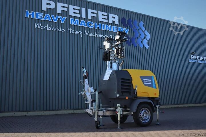 Svjetlosni toranj Atlas Copco Hilight H6+ Valid inspection, Max Boom Height 8m,