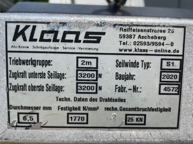 แพลตฟอร์มยืดไสลด์ Klaas Toplight 21 AE
