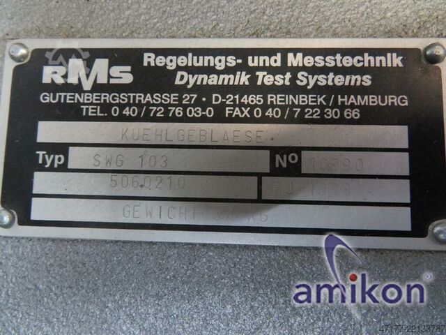 Agitatore a vibrazione elettrodinamica RMS Schwingprüfanlage SW 1508/1