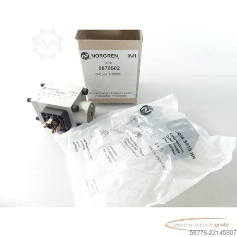 Componente Norgren 0870502 C3066 Druckschalter + GDM 3016 HN Leitungsdose - ! -