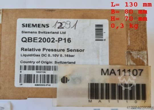 Drucksensor Siemens QBBE2002-P16