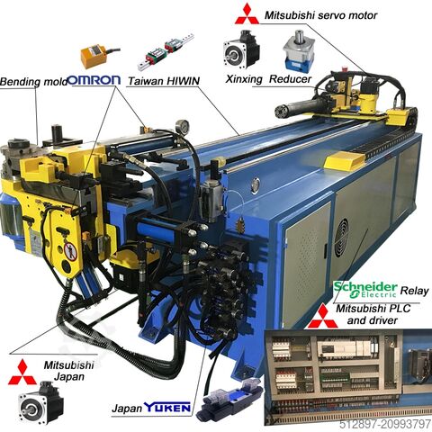 Mesin pembengkok pipa, pembengkokan CNC EQ Automation BD63CNC4A2SP