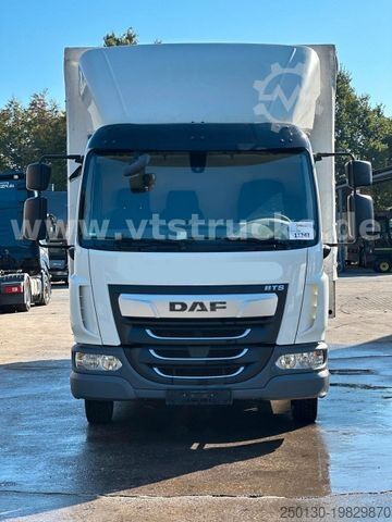 Schuifzeil bestelwagen DAF LF 210 4x2 Pritsche+Plane, Ladebordwand 7,5 t.