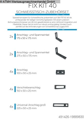 Mesa de solda GERD WOLFF FIX KIT 40-teilig
