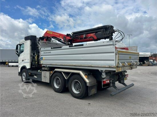 Tre-sidet tipbil VOLVO FH 500 3-SEITEN KIPPER MEILLER MIT PALFINGER PK22002EH, RETARDER