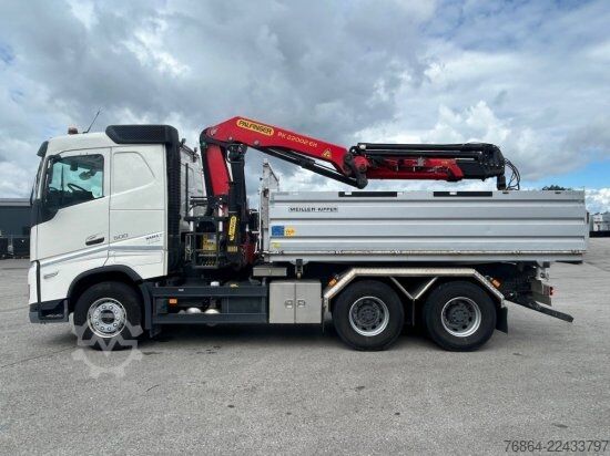 Tre-sidet tipbil VOLVO FH 500 3-SEITEN KIPPER MEILLER MIT PALFINGER PK22002EH, RETARDER