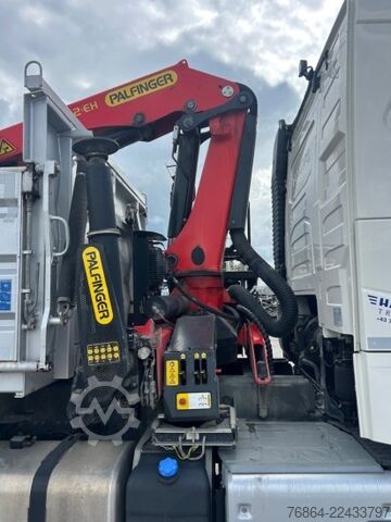 Tre-sidet tipbil VOLVO FH 500 3-SEITEN KIPPER MEILLER MIT PALFINGER PK22002EH, RETARDER