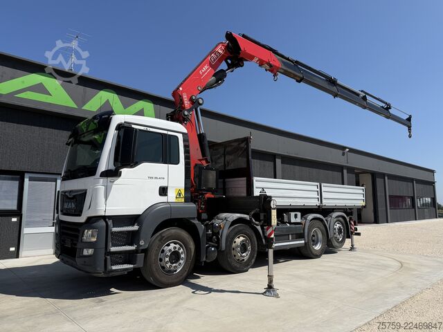 รถดัมพ์ MAN 35.470 TGS Kipper + Kran Fassi F485 8x2