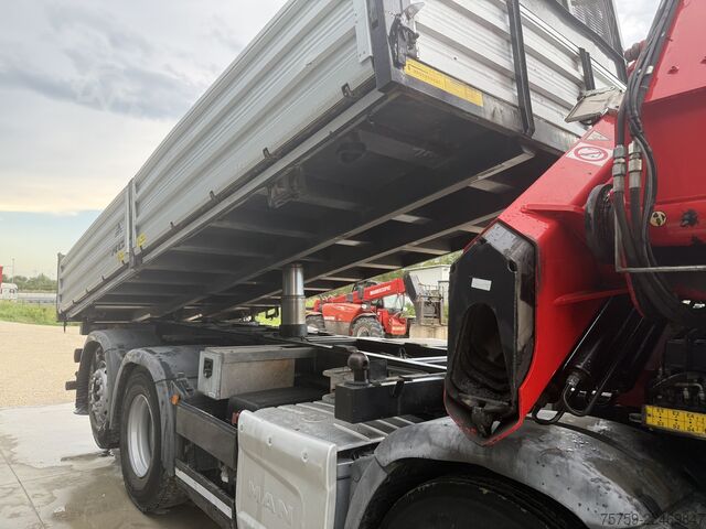 รถดัมพ์ MAN 35.470 TGS Kipper + Kran Fassi F485 8x2
