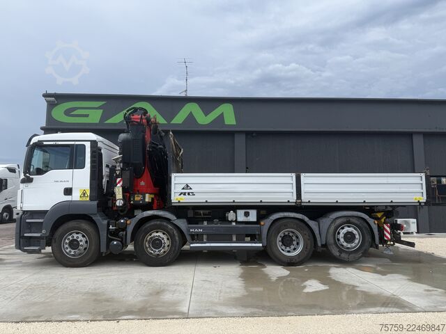 รถดัมพ์ MAN 35.470 TGS Kipper + Kran Fassi F485 8x2
