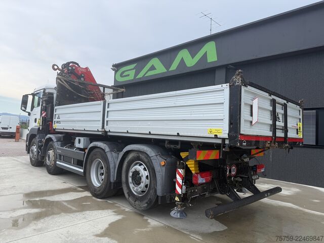 รถดัมพ์ MAN 35.470 TGS Kipper + Kran Fassi F485 8x2