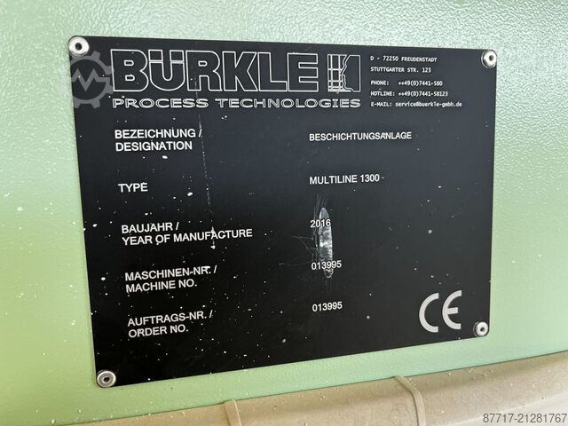 Rulo kaplama makinesi BÜRKLE Multiline SKA-1300