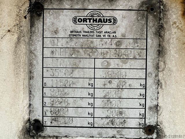 Box semitrailer ORTHAUS VMS * MEGA * ROLLBODEN * SAF